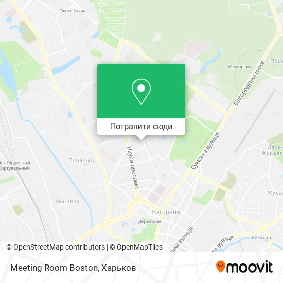 Карта Meeting Room Boston