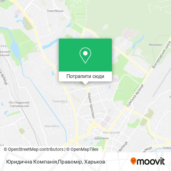 Карта Юридична Компанія,Правомір