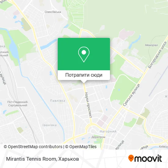 Карта Mirantis Tennis Room