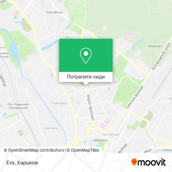 Карта Evs