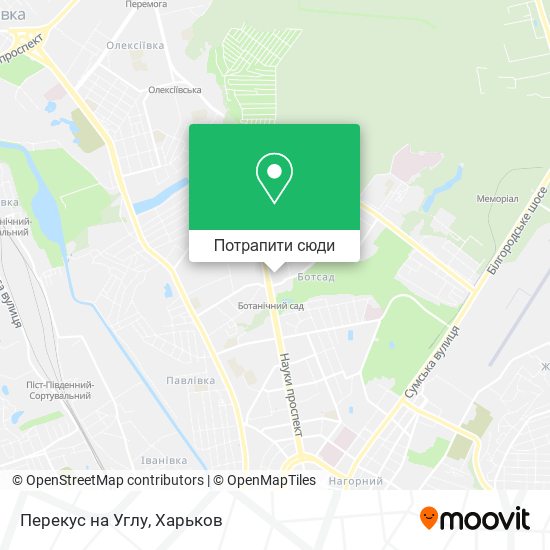 Карта Перекус на Углу
