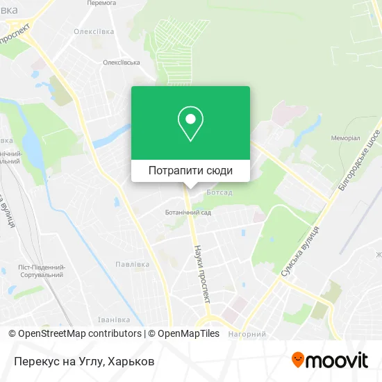 Карта Перекус на Углу