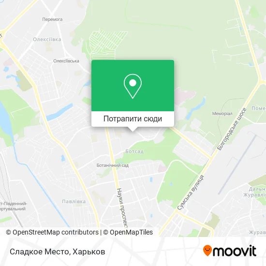 Карта Сладкое Место