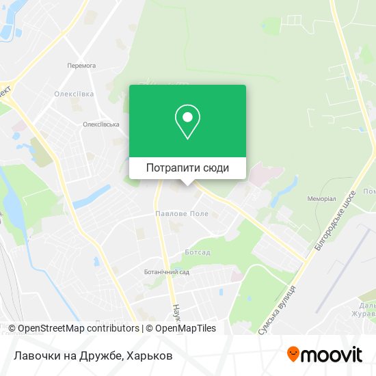 Карта Лавочки на Дружбе