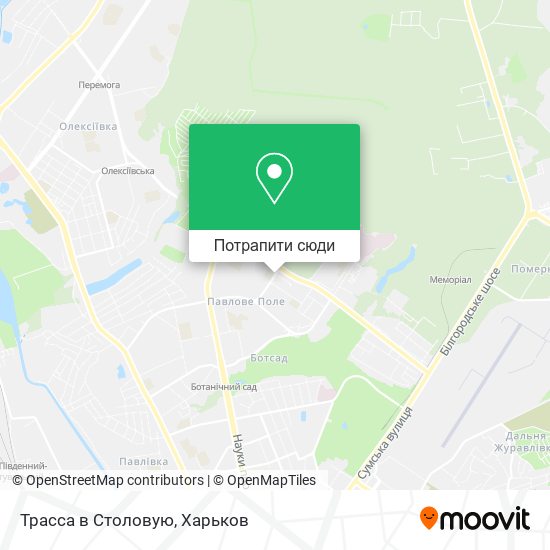 Карта Трасса в Столовую