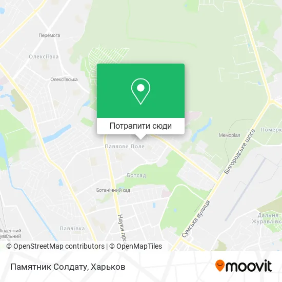 Карта Памятник Солдату