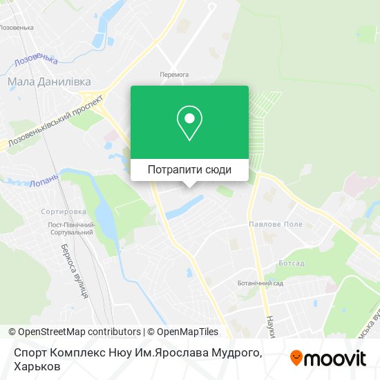 Карта Спорт Комплекс Нюу Им.Ярослава Мудрого