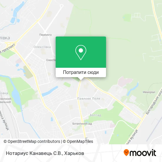 Карта Нотариус Канавець С.В.