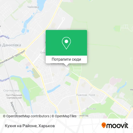 Карта Кухня на Районе