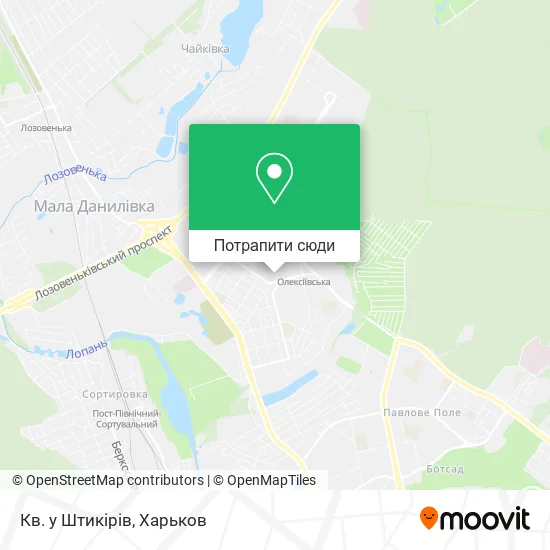 Карта Кв. у Штикірів