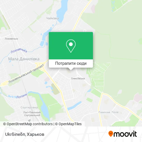 Карта Ukrδineδn