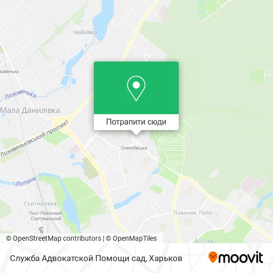 Карта Служба Адвокатской Помощи сад