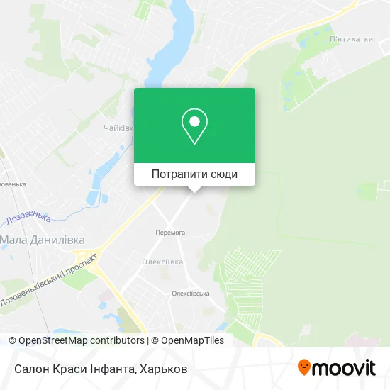 Карта Салон Краси Інфанта