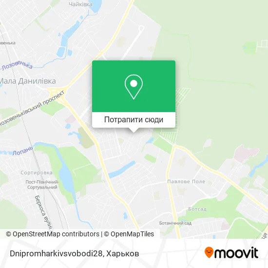 Карта Dnipromharkivsvobodi28