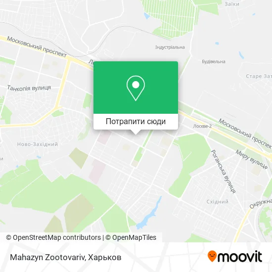 Карта Mahazyn Zootovariv
