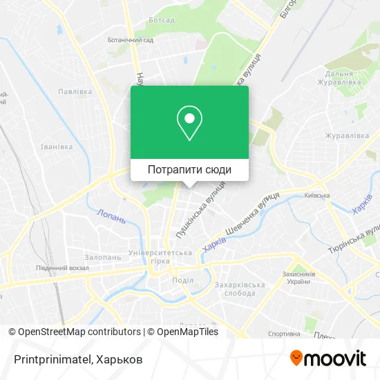 Карта Printprinimatel