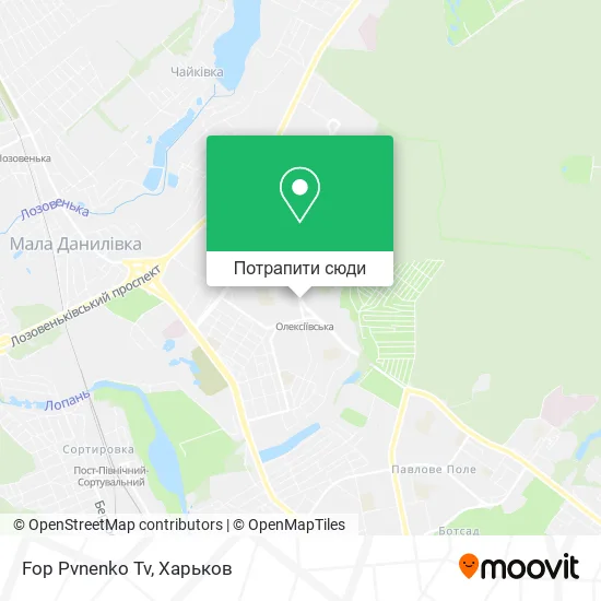 Карта Fop Pvnenko Tv