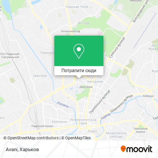 Карта Avani