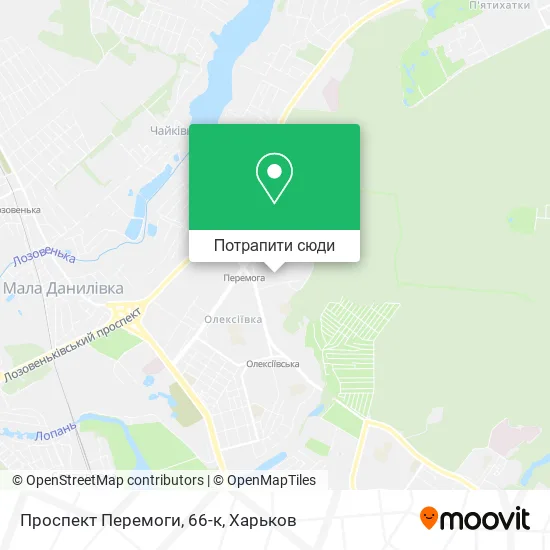 Карта Проспект Перемоги, 66-к