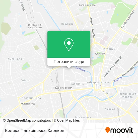 Карта Велика Панасівська
