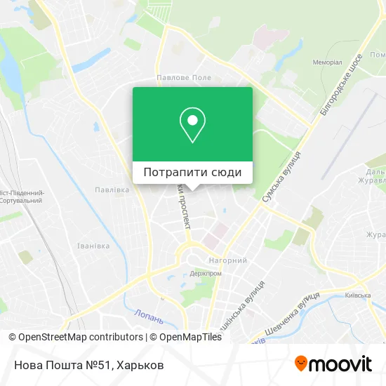 Карта Нова Пошта №51
