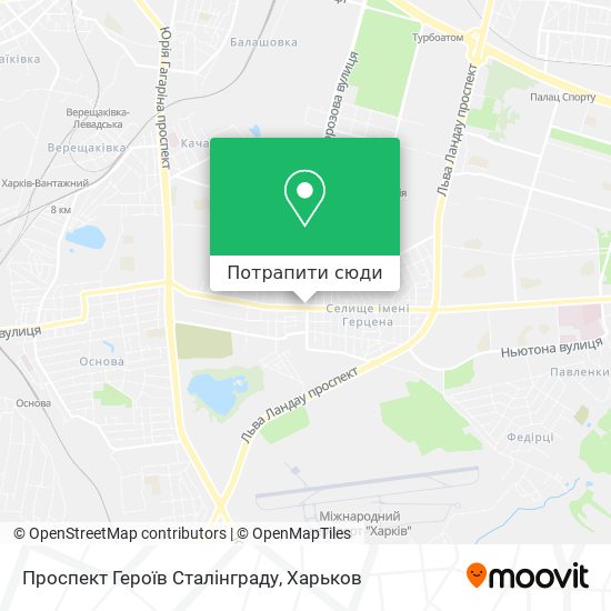 Карта Проспект Героїв Сталінграду