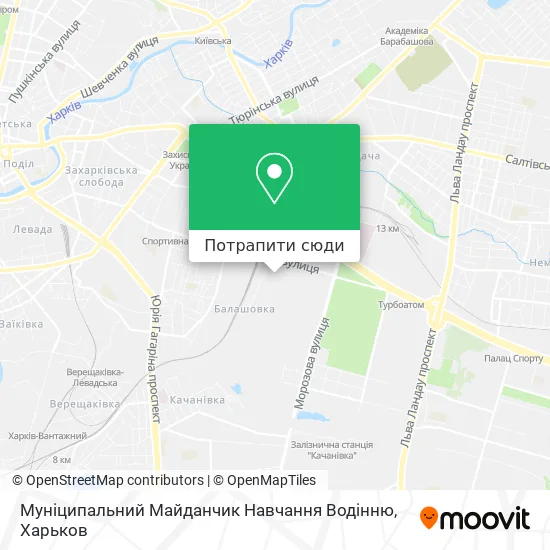 Карта Муніципальний Майданчик Навчання Водінню