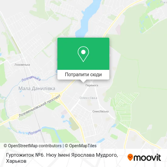 Карта Гуртожиток №6. Нюу Імені Ярослава Мудрого