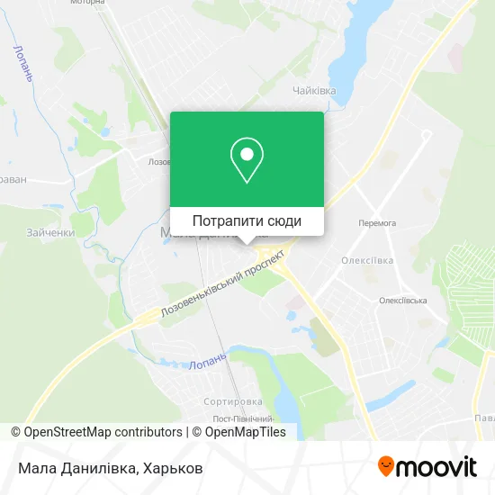 Карта Мала Данилівка