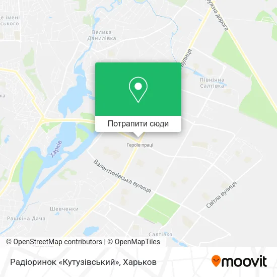 Карта Радіоринок «Кутузівський»