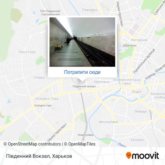 Карта Південний Вокзал