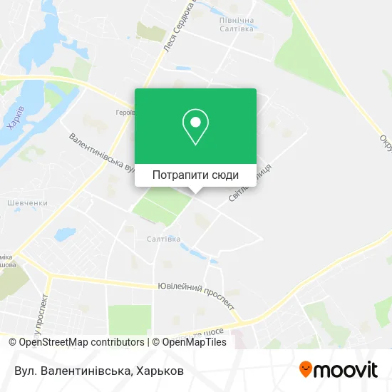 Карта Вул. Валентинівська