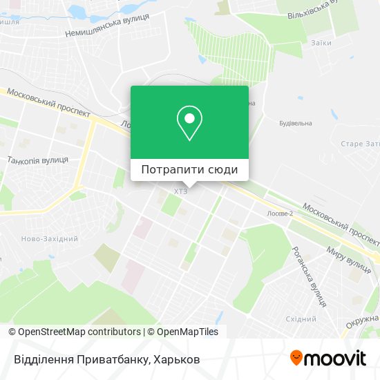 Карта Відділення Приватбанку