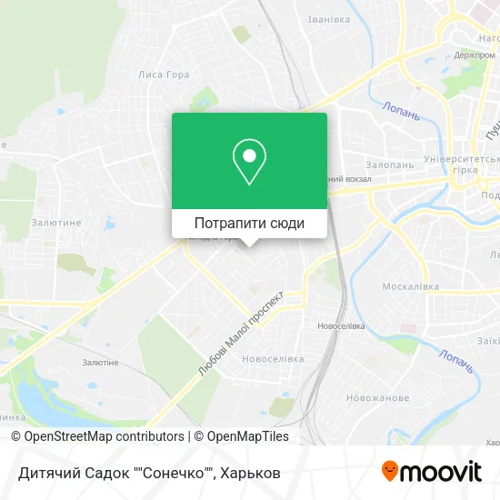 Карта Дитячий Садок ""Сонечко""