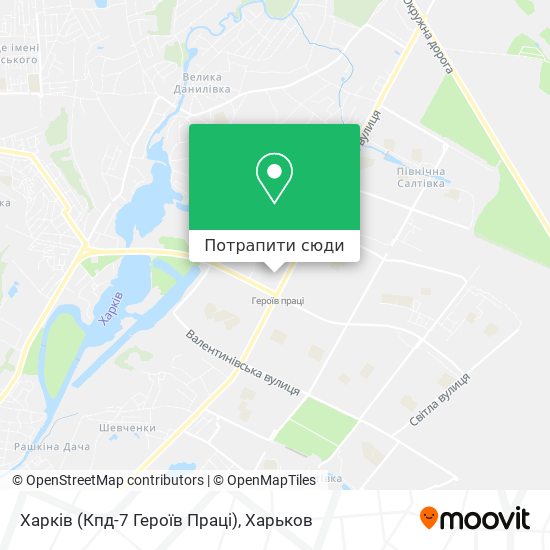 Карта Харків (Кпд-7 Героїв Праці)