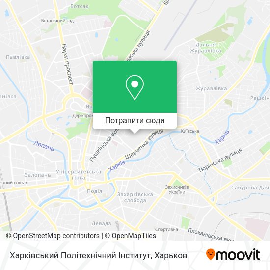 Карта Харківський Політехнічний Інститут