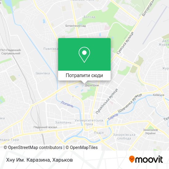 Карта Хну Им. Каразина