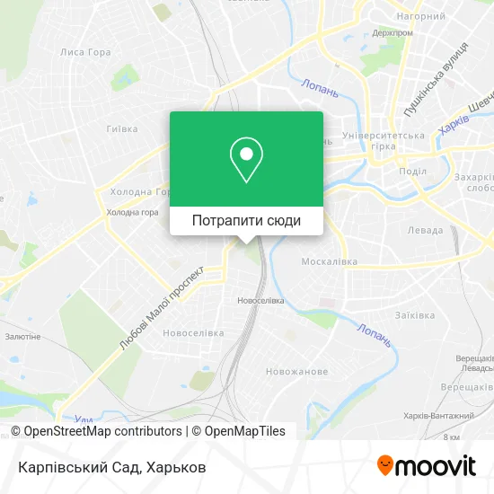 Карта Карпівський Сад