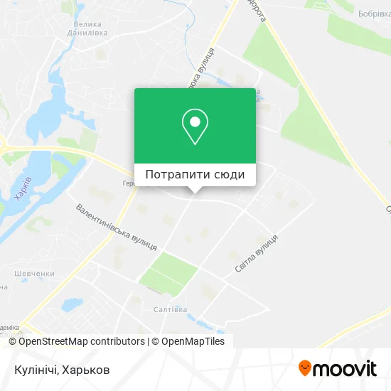 Карта Кулінічі