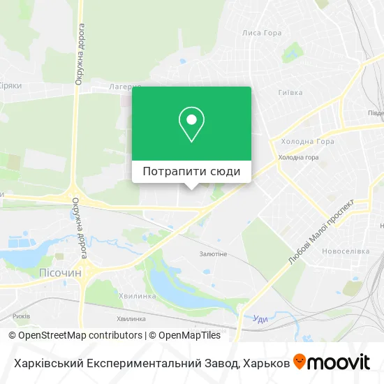 Карта Харківський Експериментальний Завод