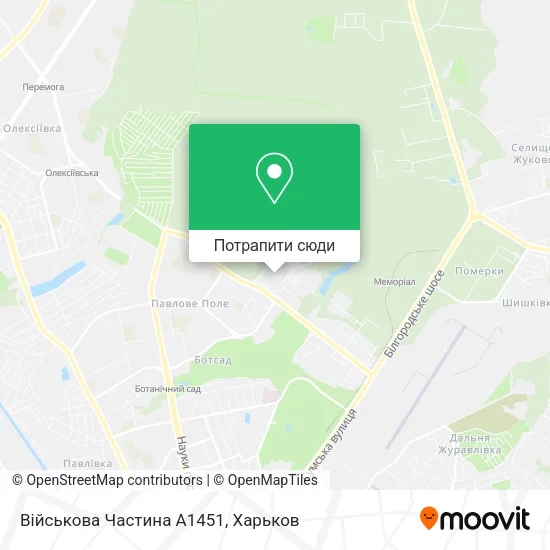 Карта Військова Частина А1451