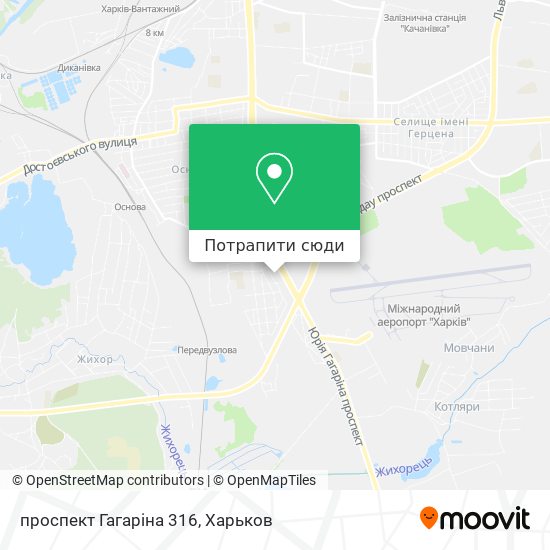 Карта проспект Гагаріна 316