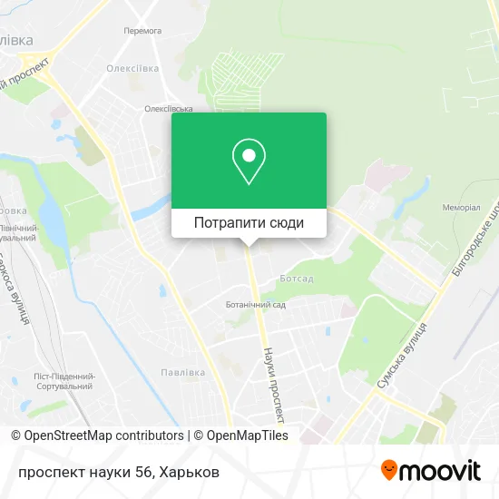 Карта проспект науки 56