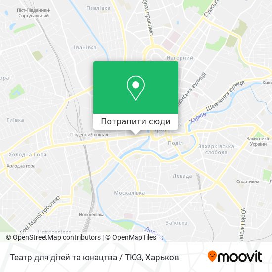 Карта Театр для дітей та юнацтва / ТЮЗ