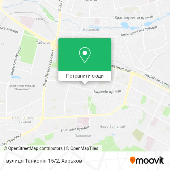 Карта вулиця Танкопія 15/2