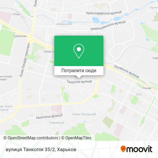Карта вулиця Танкопія 35/2