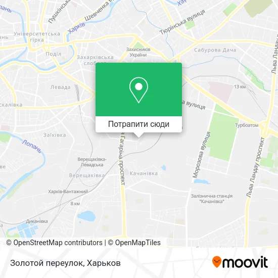 Карта Золотой переулок