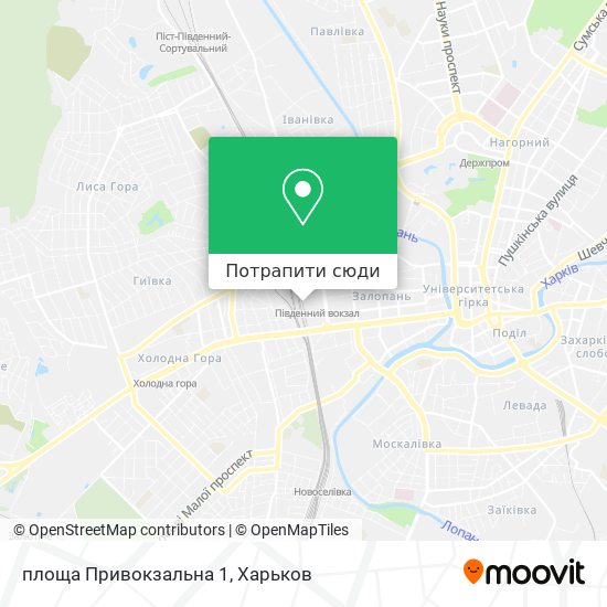 Карта площа Привокзальна 1
