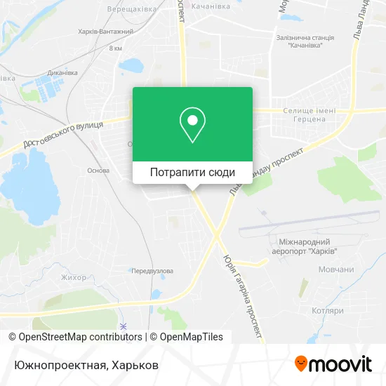 Карта Южнопроектная