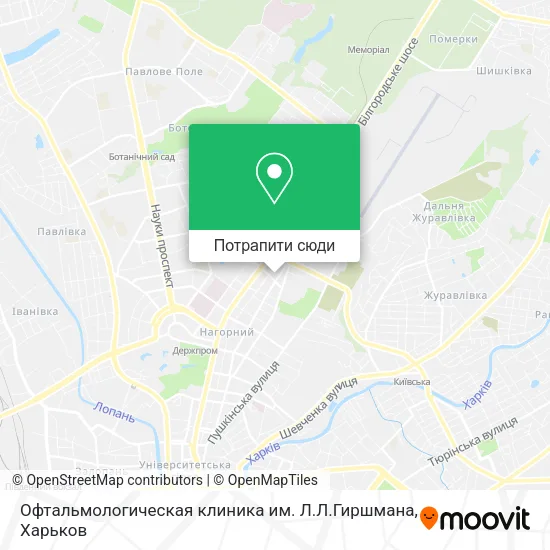 Карта Офтальмологическая клиника им. Л.Л.Гиршмана